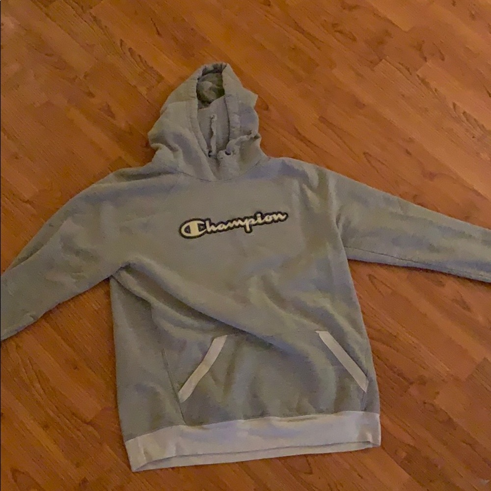 Grey and White Champion Sweatshirt